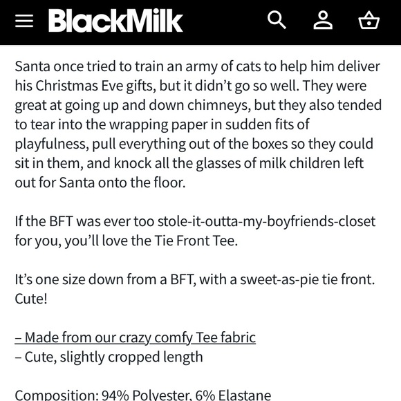 Blackmilk “CATS IN HATS TIE FRONT TEE” Size Small S NWT Xmas Christmas - Picture 8 of 13